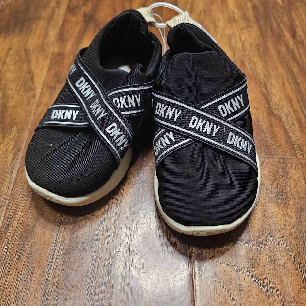 DKNY Kids Black and White Slip-On Sneakers
